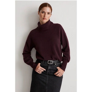 Sold: Madewell Purple Turtleneck Cashmere Sweater XXS
